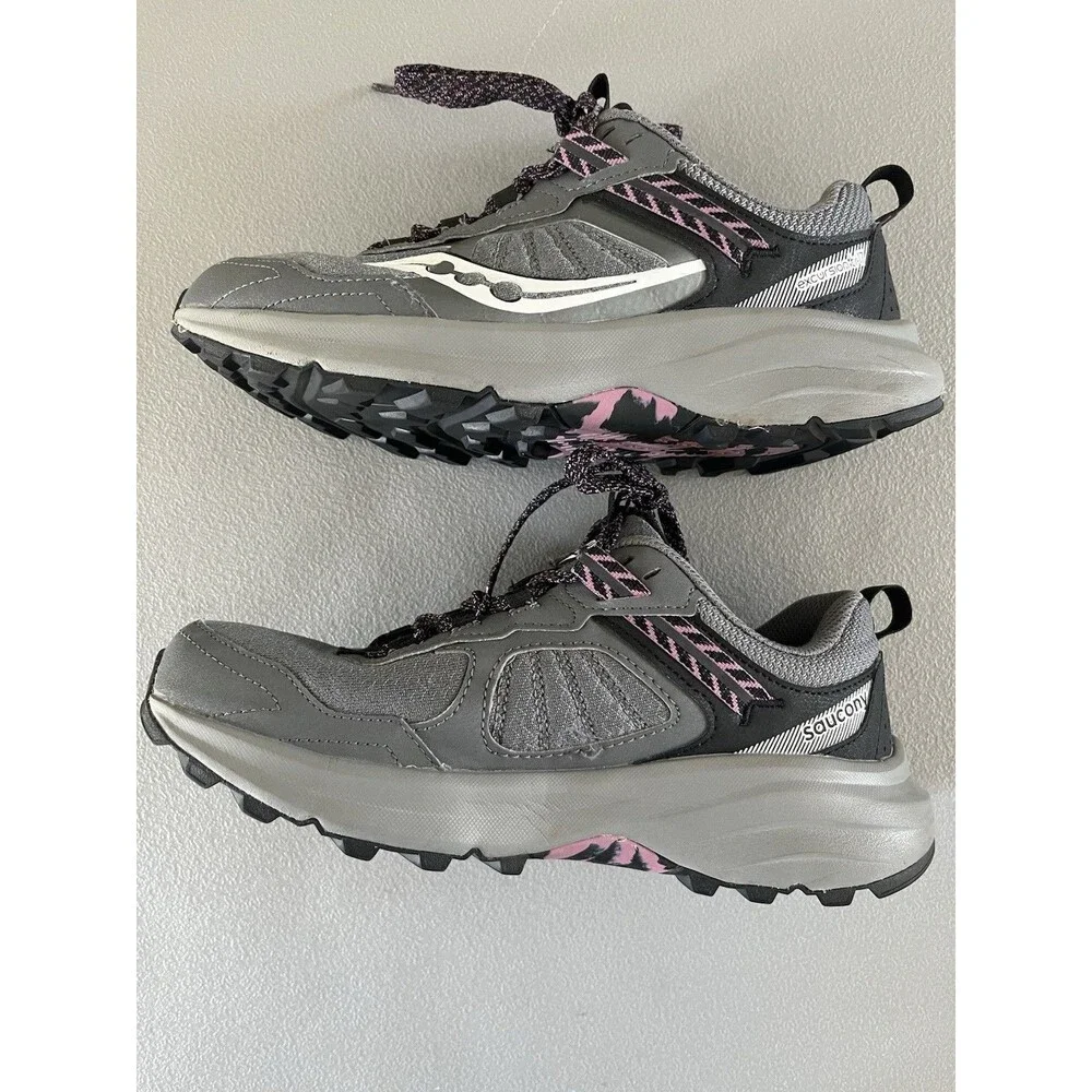 Saucony Excursion TR17 Womens 8.5W Wide Running Shoes Cinder Gray Gorpcore Y2K